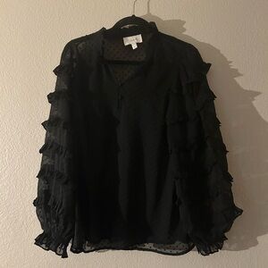 Cleobella Romantic Black Blouse